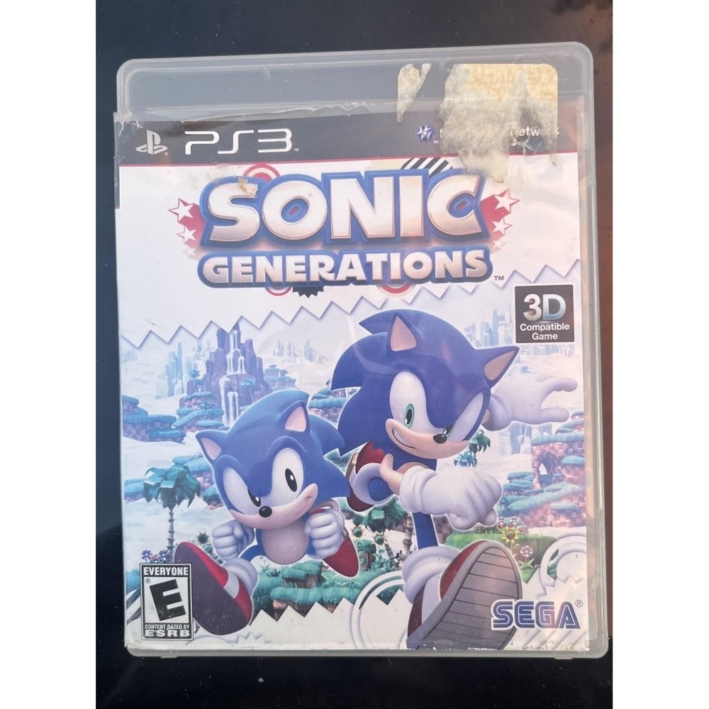Sonic Generations Sony PlayStation 3 PS3 Video Game 3D Compatible Sega Action